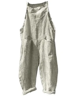 Women‘s Backpack Jumpsuit Pink Fall WinterFashion Street Backpack Striped Plaid Pattern One-Piece Wide Leg Pants -Cheap Plus Fit Dress Store ycjkpp1684666462885