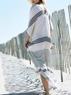 Women's Casual Dress Cotton Dress White Dress Midi Dress Cotton Basic Classic Outdoor Daily Vacation V Neck Print Short Sleeve Spring Fall Winter 2023 Loose Fit White Striped One-Size 10 Women's Casual Dress Cotton Dress White Dress Midi Dress Cotton Basic Classic Outdoor Daily Vacation V Neck Print Short Sleeve Spring Fall Winter 2023 Loose Fit White Striped One-Size -Cheap Plus Fit Dress Store ydcjhu1692341170083