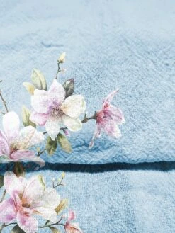 Women's Linen Shirt T Shirt Tee Cotton Linen Navy Blue Blue Army Green Floral Button Print Short Sleeve Daily Vacation Going Out Streetwear Crewneck Regular Fit Summer Spring -Cheap Plus Fit Dress Store yetbsf1697527924608