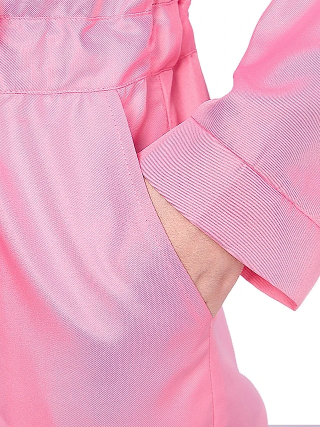 Women‘s Jumpsuit Halloween Pocket Drawstring Pink Fall Winter Solid Color Shirt Collar Streetwear Street Daily Regular Fit Long Sleeve S M L Fall 5 Women‘s Jumpsuit Halloween Pocket Drawstring Pink Fall Winter Solid Color Shirt Collar Streetwear Street Daily Regular Fit Long Sleeve S M L Fall - Image 5