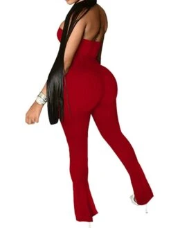 Women's Jumpsuit Backless Solid Color Strapless Bodycon Party Going Out Regular Fit Sleeveless White Black Khaki S M L Spring -Cheap Plus Fit Dress Store yfqkib1647594510073