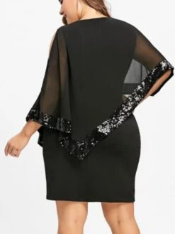 Women‘s Plus Size Curve Party Dress Solid Color Crew Neck Sequins Sleeveless Spring Fall Elegant Midi Dress Party Work Dress 15 Women‘s Plus Size Curve Party Dress Solid Color Crew Neck Sequins Sleeveless Spring Fall Elegant Midi Dress Party Work Dress -Cheap Plus Fit Dress Store ygzggb1640330814564