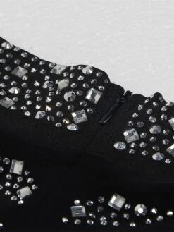 Women's Romper Mesh Beaded Solid Color Stand Collar Active Street Going Out Regular Fit Long Sleeve Black S M L Fall 28 Women's Romper Mesh Beaded Solid Color Stand Collar Active Street Going Out Regular Fit Long Sleeve Black S M L Fall -Cheap Plus Fit Dress Store yhxsnu1693983794161