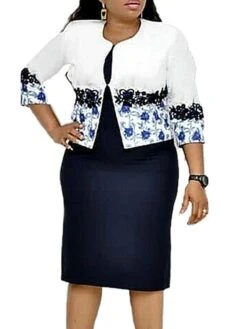 Women‘s Plus Size Curve Work Dress Floral Crew Neck Print 3/4 Length Sleeve Spring Fall Elegant Casual Midi Dress Formal Work Dress 36 Women‘s Plus Size Curve Work Dress Floral Crew Neck Print 3/4 Length Sleeve Spring Fall Elegant Casual Midi Dress Formal Work Dress -Cheap Plus Fit Dress Store yiovxl1630916635736