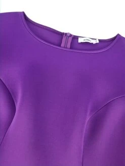 Women's Plus Size Curve Party Dress Cocktail Dress Work Dress Plain Midi Dress Long Sleeve Crew Neck Fashion Party Purple Fall Winter XL XXL 3XL 4XL -Cheap Plus Fit Dress Store ymvzdh1694151486850