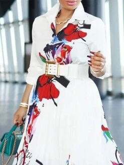 Women's Shirt Dress Casual Dress Midi Dress Outdoor Daily Polyester Basic Classic Shirt Collar Button Print Long Sleeve Spring Fall Winter 2023 Loose Fit White Painting Abstract S M L XL 2XL 6 Women's Shirt Dress Casual Dress Midi Dress Outdoor Daily Polyester Basic Classic Shirt Collar Button Print Long Sleeve Spring Fall Winter 2023 Loose Fit White Painting Abstract S M L XL 2XL -Cheap Plus Fit Dress Store ymzjzk1692856810288