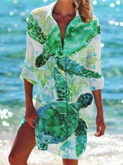 Women's Shirt Dress Casual Dress Shift Dress Mini Dress Outdoor Daily Date Polyester Fashion Classic Shirt Collar Pocket Print Half Sleeve Summer Spring 2023 Loose Fit ArmyGreen White Navy Blue Animal 8 Women's Shirt Dress Casual Dress Shift Dress Mini Dress Outdoor Daily Date Polyester Fashion Classic Shirt Collar Pocket Print Half Sleeve Summer Spring 2023 Loose Fit ArmyGreen White Navy Blue Animal -Cheap Plus Fit Dress Store yodqic1677739841667