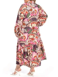 Women's Plus Size Curve Shirt Dress Work Dress Satin Dress Floral Long Dress Maxi Dress Long Sleeve Split Shirt Collar Fashion Office Red Fall Winter L XL XXL 3XL 4XL 13 Women's Plus Size Curve Shirt Dress Work Dress Satin Dress Floral Long Dress Maxi Dress Long Sleeve Split Shirt Collar Fashion Office Red Fall Winter L XL XXL 3XL 4XL -Cheap Plus Fit Dress Store ypzsjw1694772964840