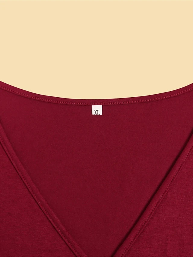 Women's Plus Size Party Dress Cocktail Dress Wedding Guest Dress Midi Dress Black Wine Blue Long Sleeve Pure Color Lace Up Spring Fall Winter V Neck Fashion Winter Dress Wedding Guest Birthday 2023 6 Women's Plus Size Party Dress Cocktail Dress Wedding Guest Dress Midi Dress Black Wine Blue Long Sleeve Pure Color Lace Up Spring Fall Winter V Neck Fashion Winter Dress Wedding Guest Birthday 2023 - Image 6