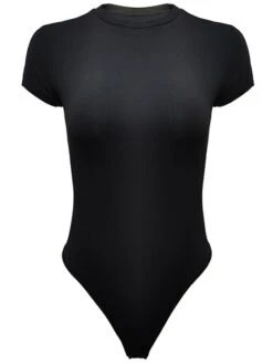 Women's Bodysuit High Waist Solid Color Crew Neck Streetwear Daily Going Out Regular Fit Short Sleeve Black White Pink S M L Summer -Cheap Plus Fit Dress Store yuewzr1692615962161