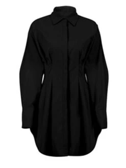 Women's Shirt Dress Casual Dress Mini Dress Outdoor Daily Date Polyester Fashion Basic Shirt Collar Button Long Sleeve Fall Winter 2023 Regular Fit Black White Brown Pure Color S M L -Cheap Plus Fit Dress Store yxnipj1695644826888