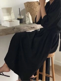 Women's Cotton Linen Dress Loose White Dress Maxi Long Dress Linen Cotton Blend Casual V Neck Puff Sleeve Tie Belt Half Sleeve Summer Spring 2022 Regular Fit Black White Pure Color S M L XL 10 Women's Cotton Linen Dress Loose White Dress Maxi Long Dress Linen Cotton Blend Casual V Neck Puff Sleeve Tie Belt Half Sleeve Summer Spring 2022 Regular Fit Black White Pure Color S M L XL -Cheap Plus Fit Dress Store zdjvcf1624953454856