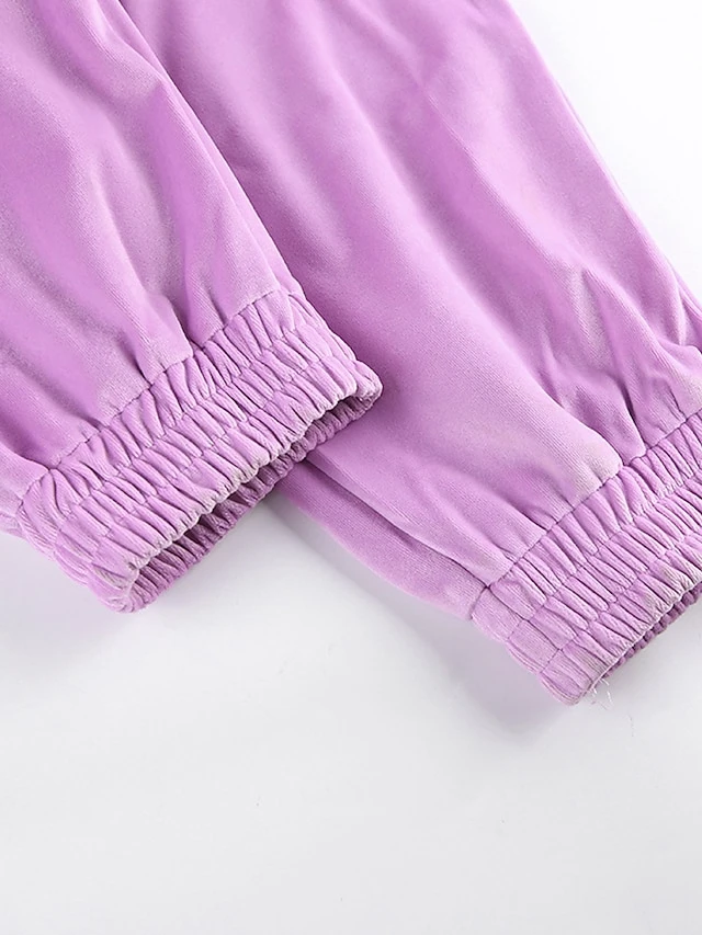 Women‘s Jumpsuit Pocket High Waist Velvet Solid Color Crew Neck Streetwear Street Daily Regular Fit Long Sleeve Blue Purple Khaki S M L Fall 7 Women‘s Jumpsuit Pocket High Waist Velvet Solid Color Crew Neck Streetwear Street Daily Regular Fit Long Sleeve Blue Purple Khaki S M L Fall - Image 7