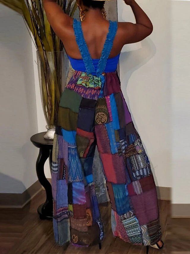 Women's Overall Patchwork Pocket Color Block V Neck Active Street Daily Regular Fit Sleeveless Blue Purple Green S M L Summer 13 Women's Overall Patchwork Pocket Color Block V Neck Active Street Daily Regular Fit Sleeveless Blue Purple Green S M L Summer - Image 13