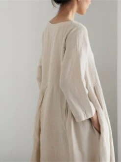 Women's Casual Dress Cotton Linen Dress Swing Dress Maxi Long Dress Linen / Cotton Blend Casual Daily Casual Outdoor Daily Vacation Crew Neck Pocket Long Sleeve Summer Spring Fall 2023 Loose Fit 19 Women's Casual Dress Cotton Linen Dress Swing Dress Maxi Long Dress Linen / Cotton Blend Casual Daily Casual Outdoor Daily Vacation Crew Neck Pocket Long Sleeve Summer Spring Fall 2023 Loose Fit -Cheap Plus Fit Dress Store zsbxnb1689933260063