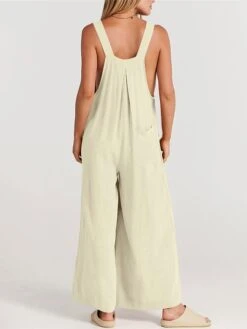 Women's Overalls Pocket Solid Square Neck Streetwear Everyday Vacation Sleeveless Khaki Blue S M L Summer -Cheap Plus Fit Dress Store zvarys1686708297754