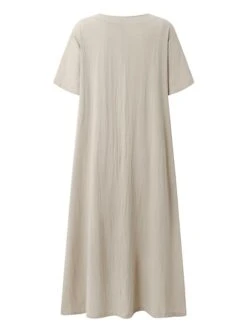 Women's Linen Dress Shift Dress Midi Dress Black Pink Apricot Short Sleeve Pure Color Pocket Summer Spring Fall Crew Neck Basic Loose Fit 2023 M L XL 2XL 3XL 4XL 5XL 28 Women's Linen Dress Shift Dress Midi Dress Black Pink Apricot Short Sleeve Pure Color Pocket Summer Spring Fall Crew Neck Basic Loose Fit 2023 M L XL 2XL 3XL 4XL 5XL -Cheap Plus Fit Dress Store zwvpfr1684215451235