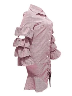 Women's Shirt Dress Sheath Dress Midi Dress Winter Dress Daily Vacation Polyester Cotton Blend Fashion Casual Shirt Collar Lace Up Ruched Long Sleeve Summer Spring Fall 2022 Regular Fit Red Light Blue 21 Women's Shirt Dress Sheath Dress Midi Dress Winter Dress Daily Vacation Polyester Cotton Blend Fashion Casual Shirt Collar Lace Up Ruched Long Sleeve Summer Spring Fall 2022 Regular Fit Red Light Blue -Cheap Plus Fit Dress Store zzqjbs1634352967019