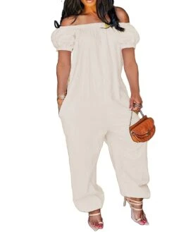 White Jumpsuits For Women Solid Color Casual Regular Fit Sleeveless Green Black S M L Summer / Plus Size